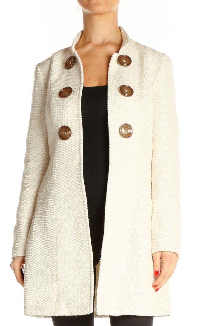 Beige Outerwear Coat