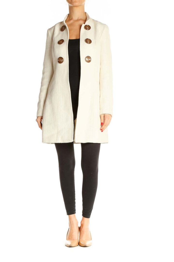 Beige Outerwear Coat