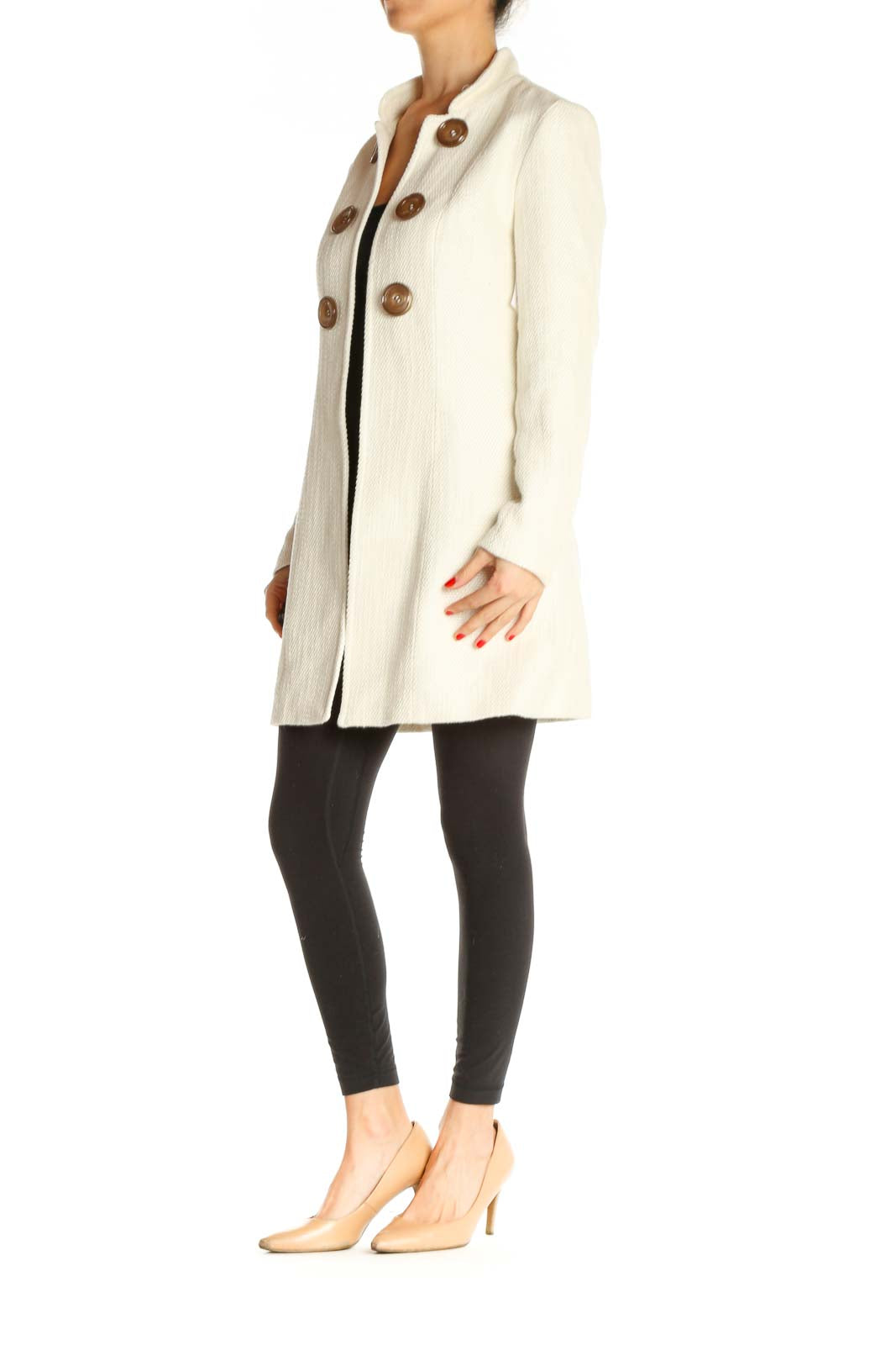 Beige Outerwear Coat