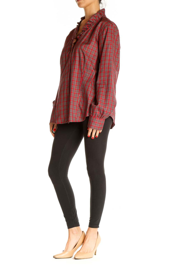 Red Checkered All Day Wear Shirt