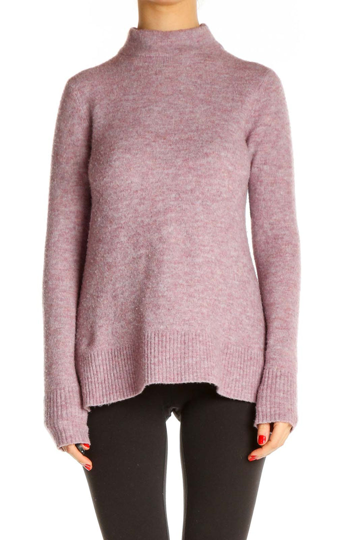 Pink Textured All Day Wear Sweater