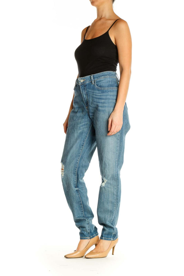 Blue Straight Leg Jeans