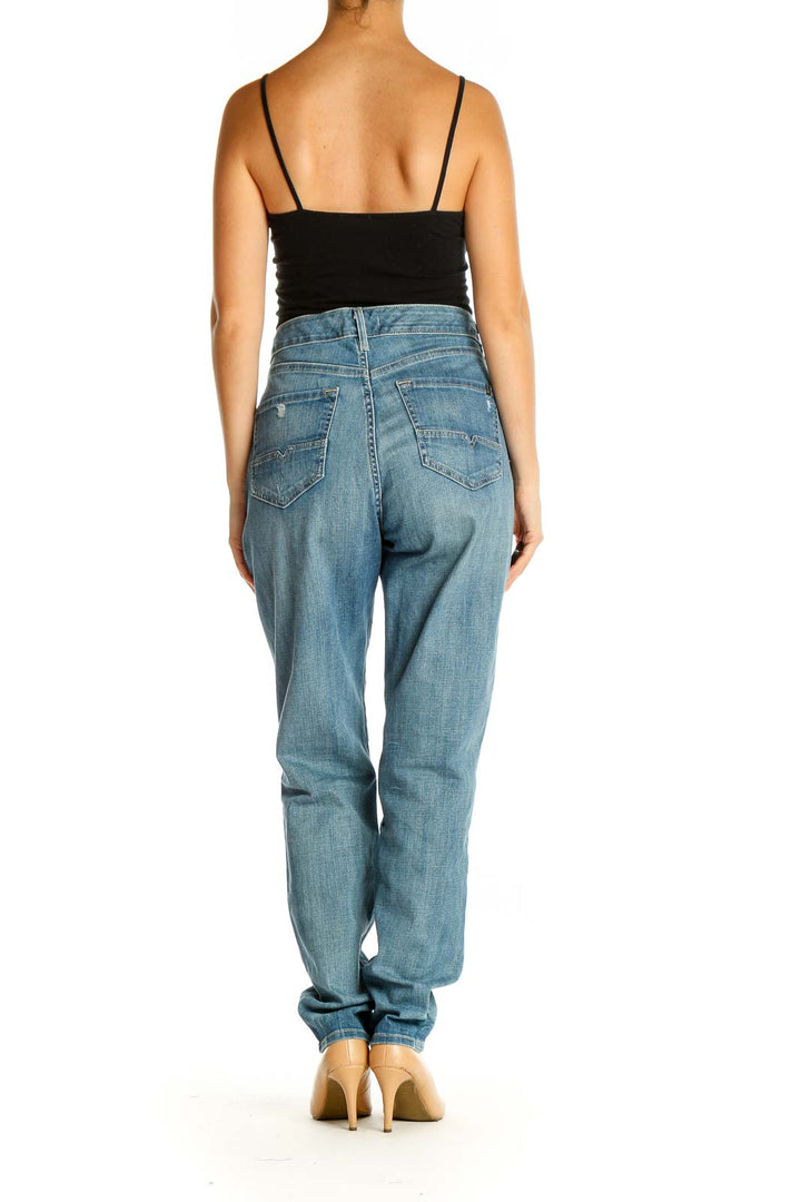 Blue Straight Leg Jeans