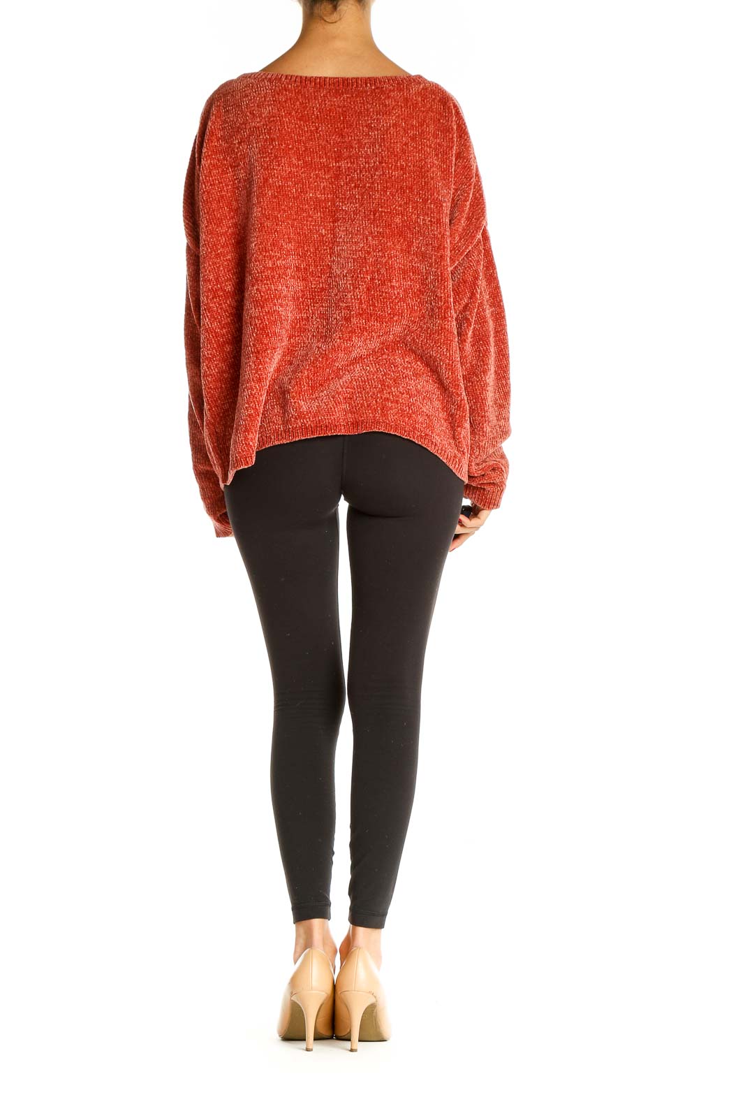 Red Textured All Day Wear Sweater