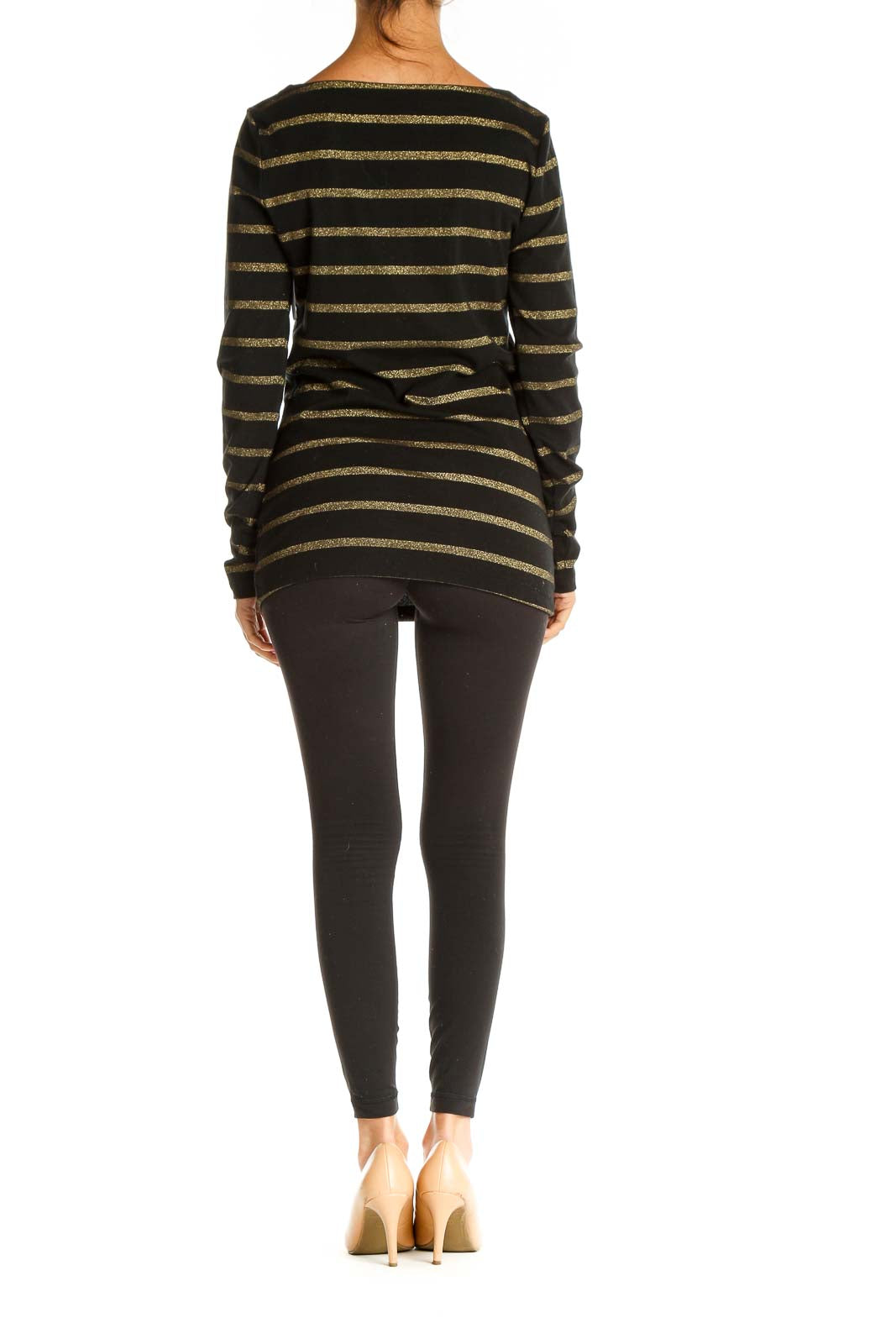 Black Striped All Day Wear Sweater