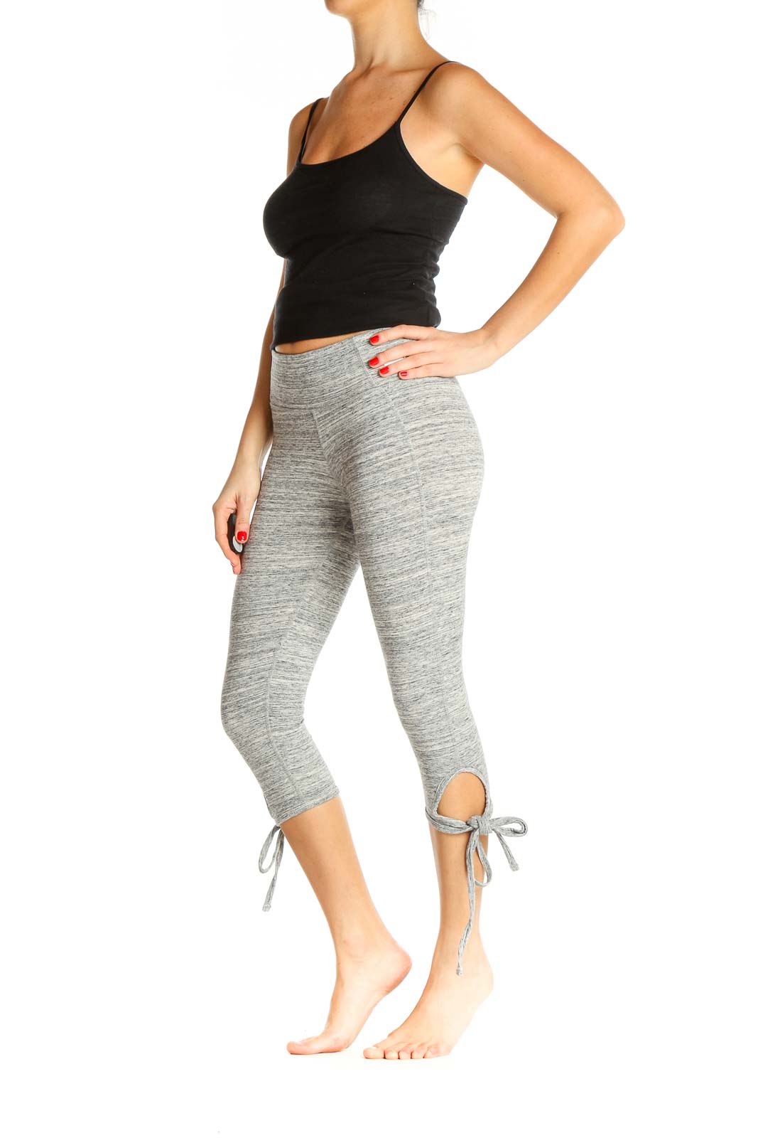 Gray Casual All Day Wear Leggings