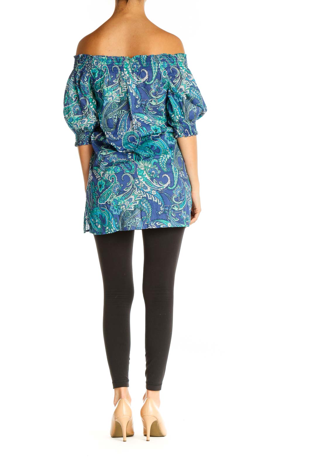 Blue Paisley Holiday Blouse