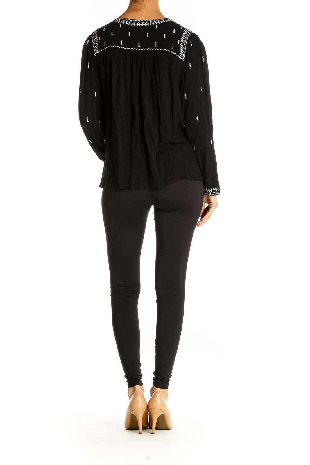 Black Solid All Day Wear Blouse