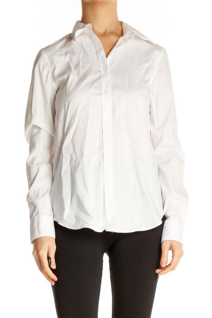 White Solid Formal Shirt