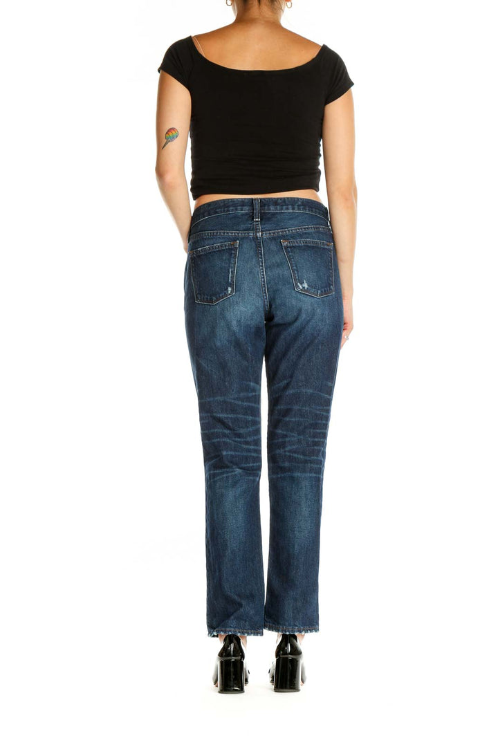 Blue Straight Leg Jeans