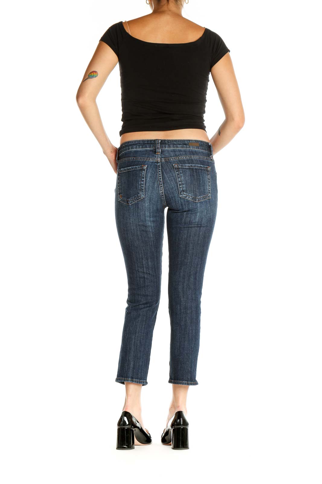 Blue Straight Leg Jeans