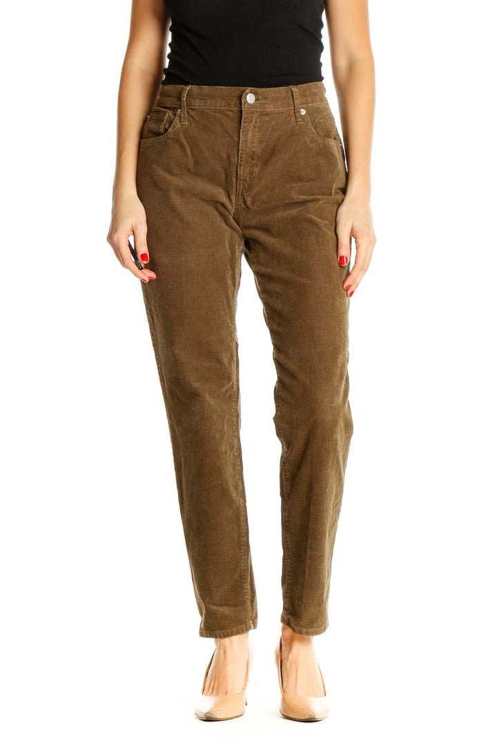 Brown Straight Leg Jeans