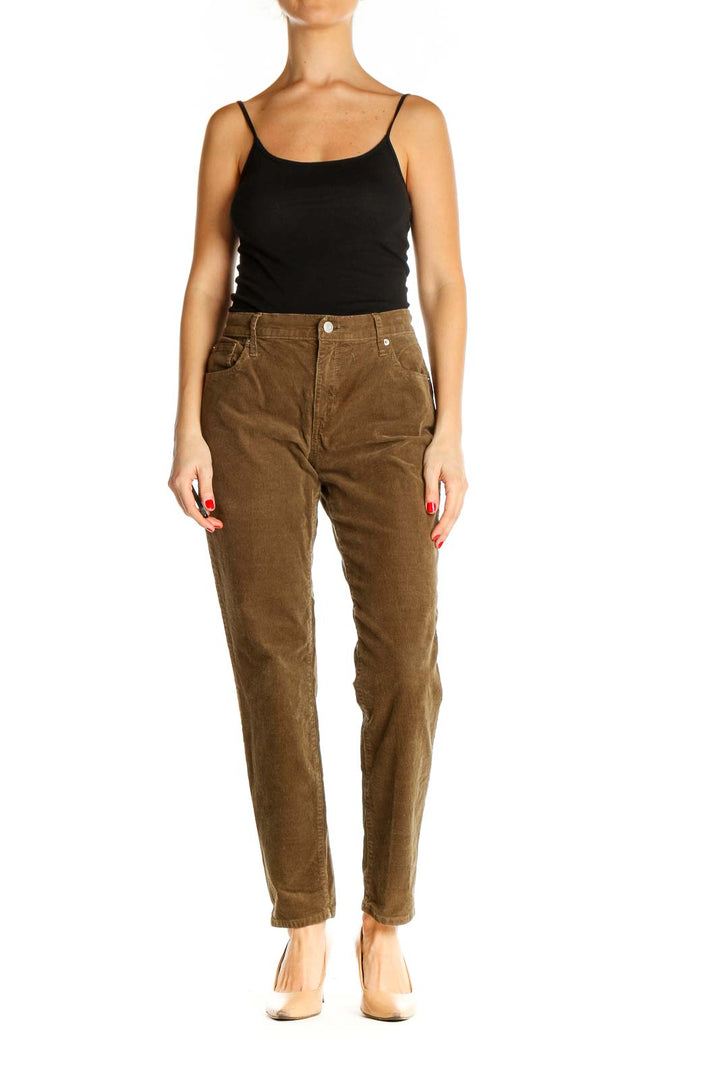 Brown Straight Leg Jeans