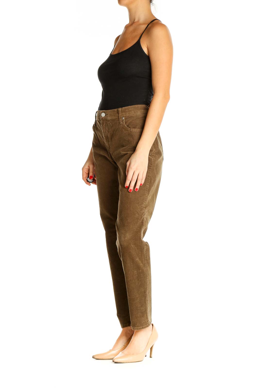 Brown Straight Leg Jeans