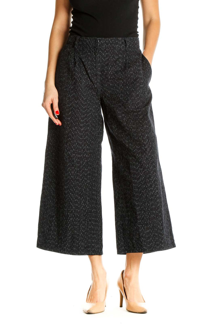 Black Printed All Day Wear Trousers