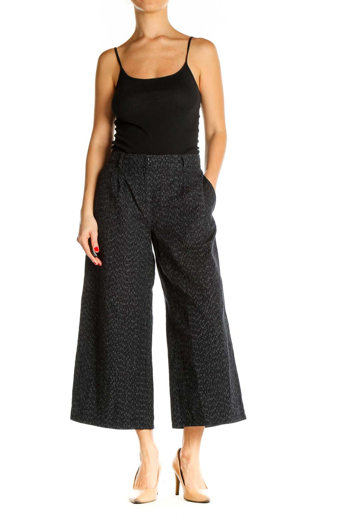 Black Printed All Day Wear Trousers