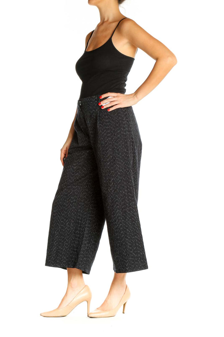 Black Printed All Day Wear Trousers