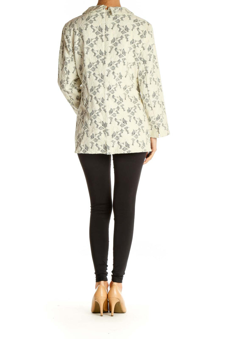 Beige Printed All Day Wear Blouse