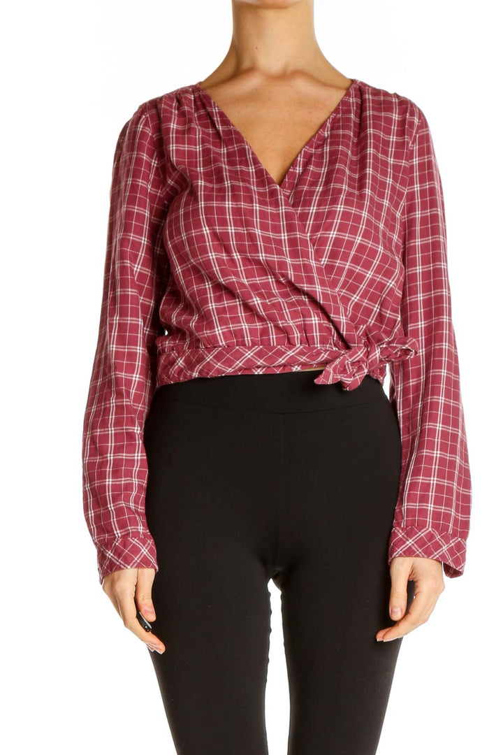 Black Checkered All Day Wear Blouse