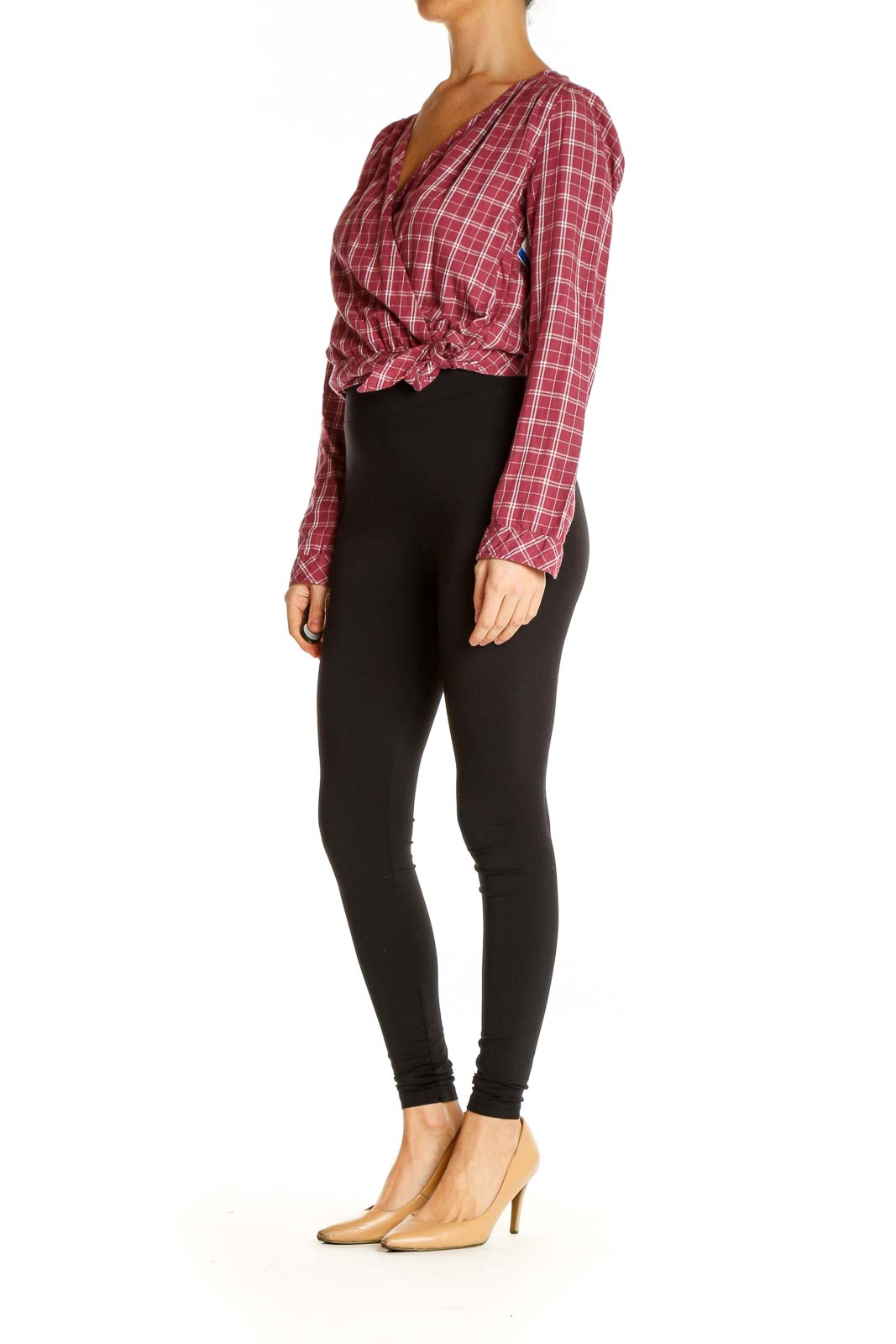 Black Checkered All Day Wear Blouse