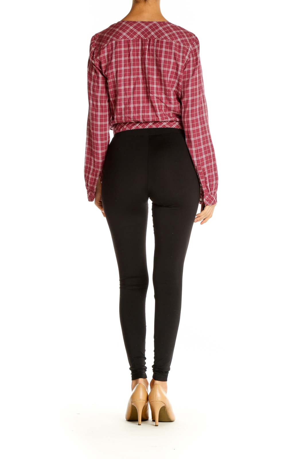 Black Checkered All Day Wear Blouse