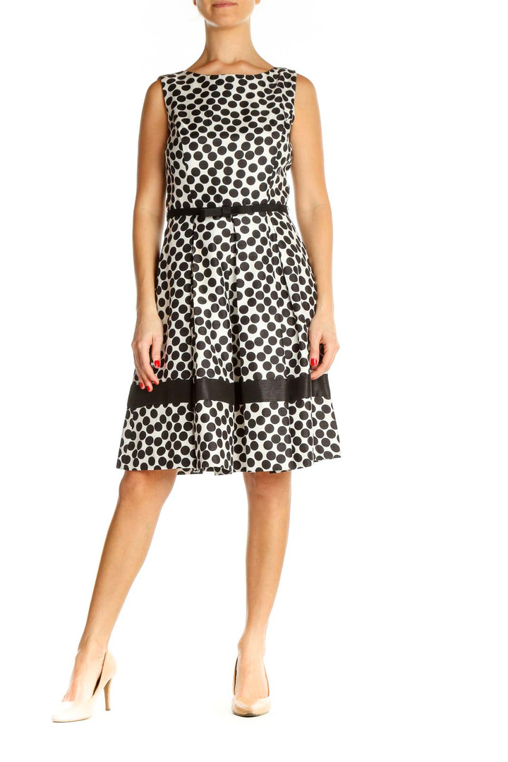 White Polka Dot Day Fit & Flare Dress