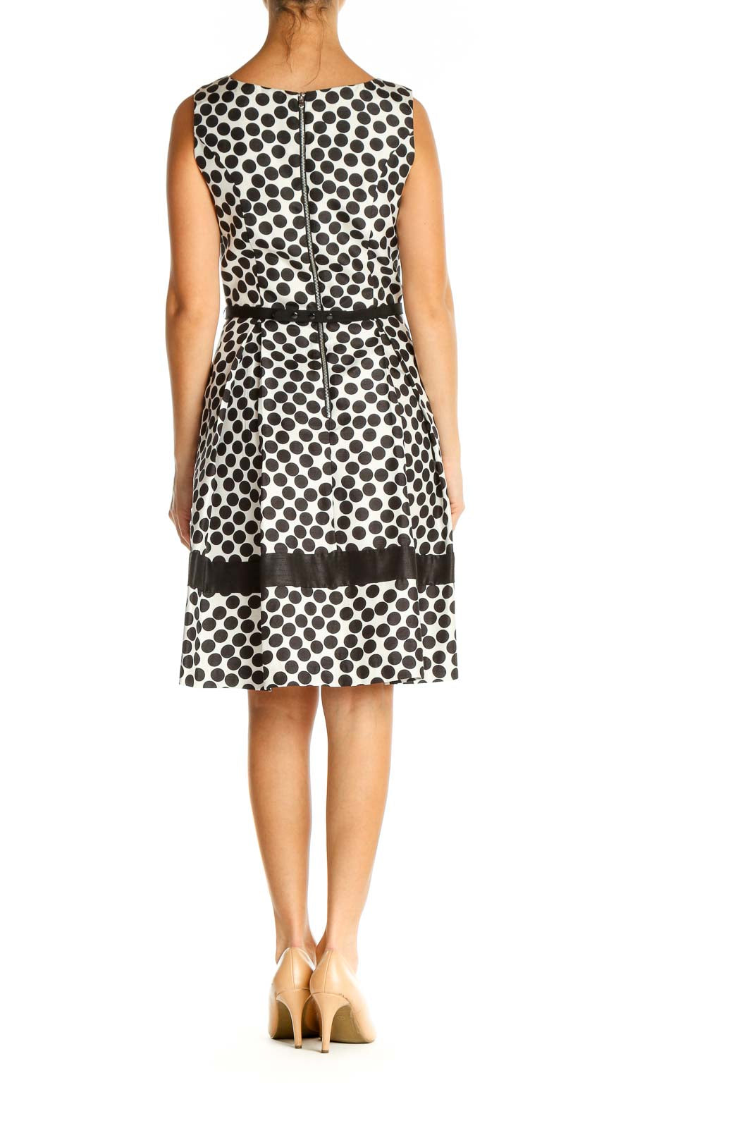 White Polka Dot Day Fit & Flare Dress