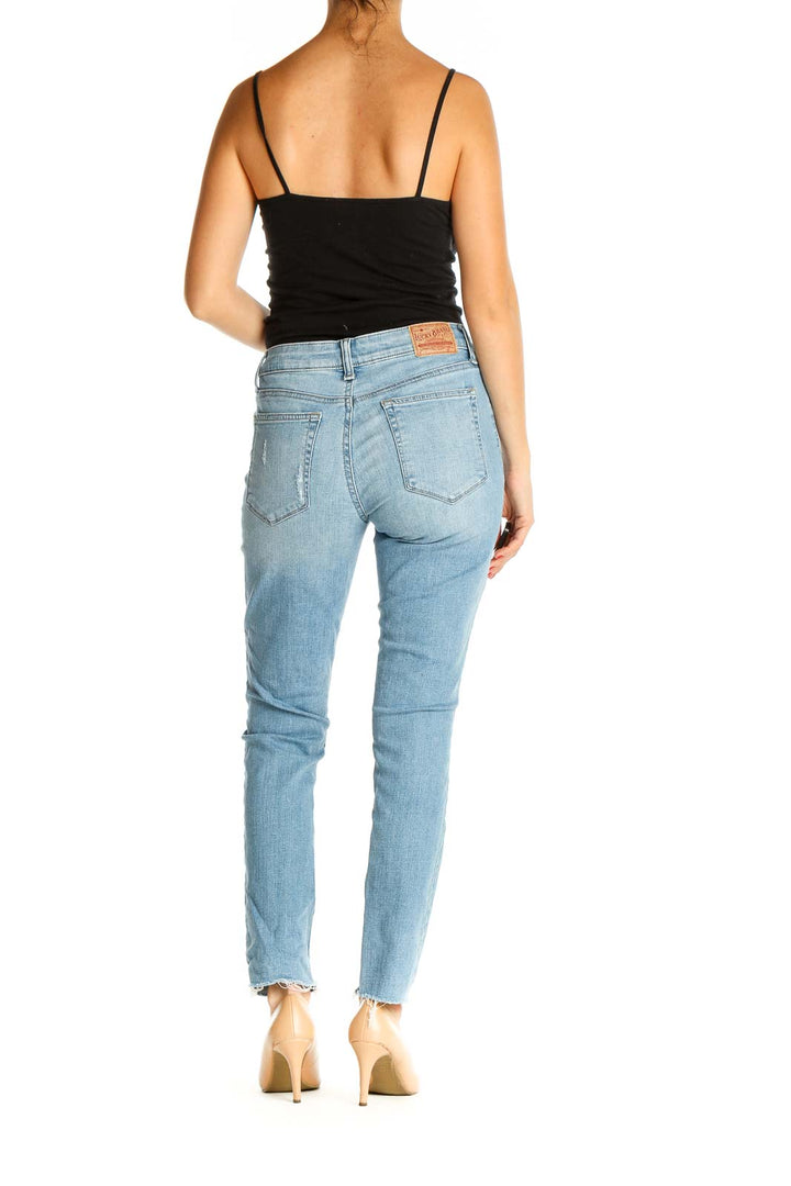 Blue Straight Leg Jeans