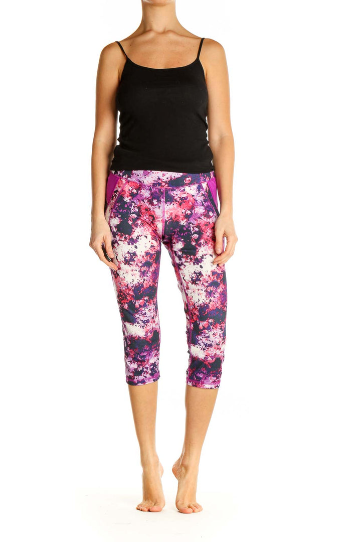 Purple Printed Activewear Leggings