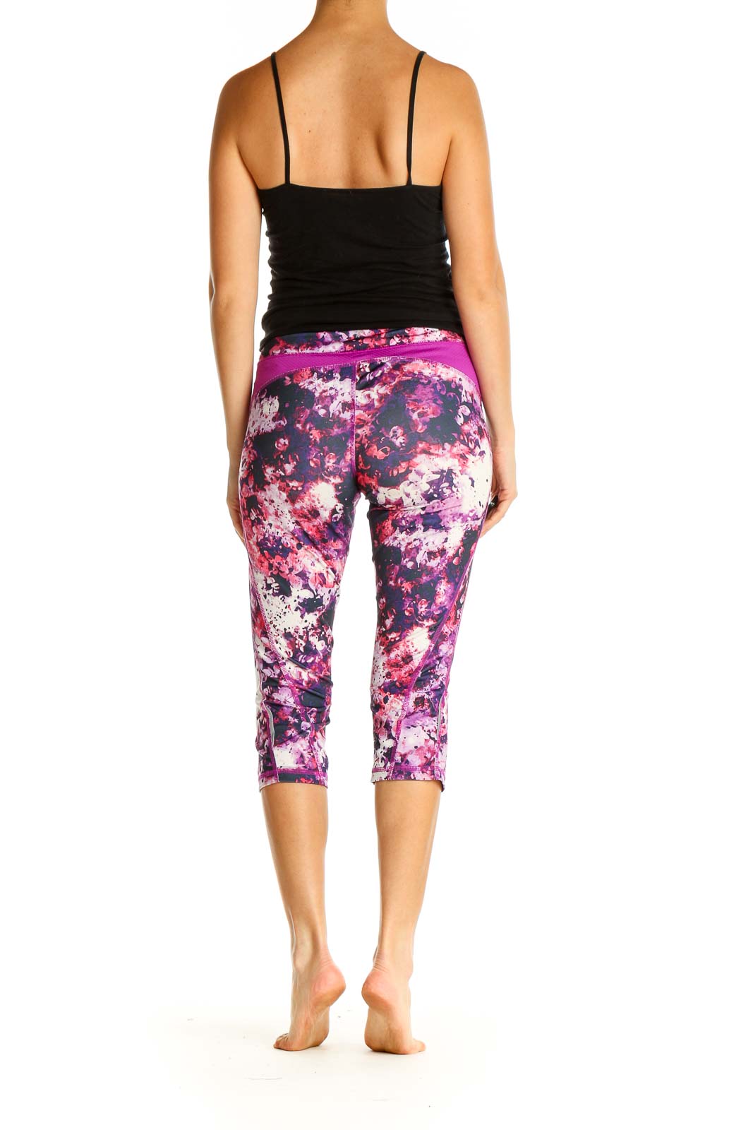 Purple Printed Activewear Leggings