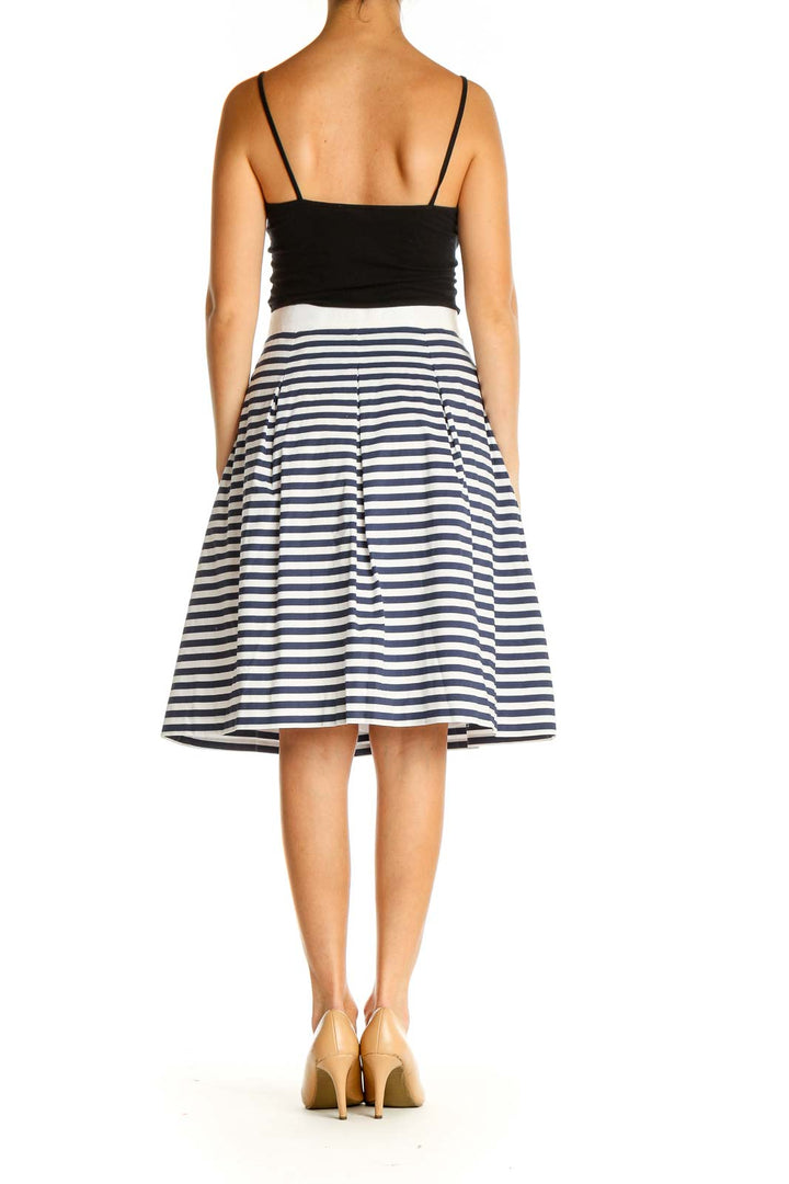 White Printed Brunch A-Line Skirt