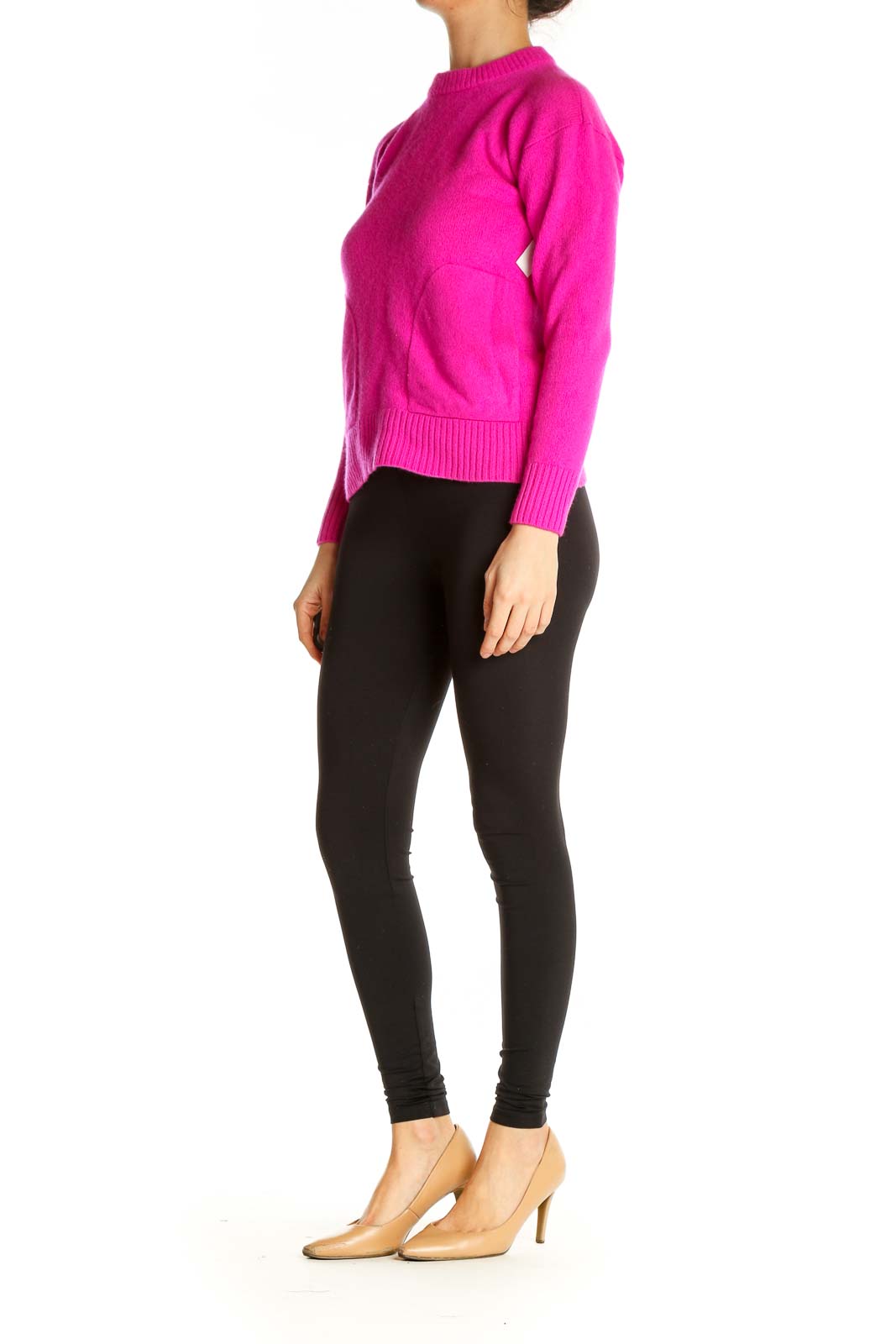 Pink Solid All Day Wear Sweater