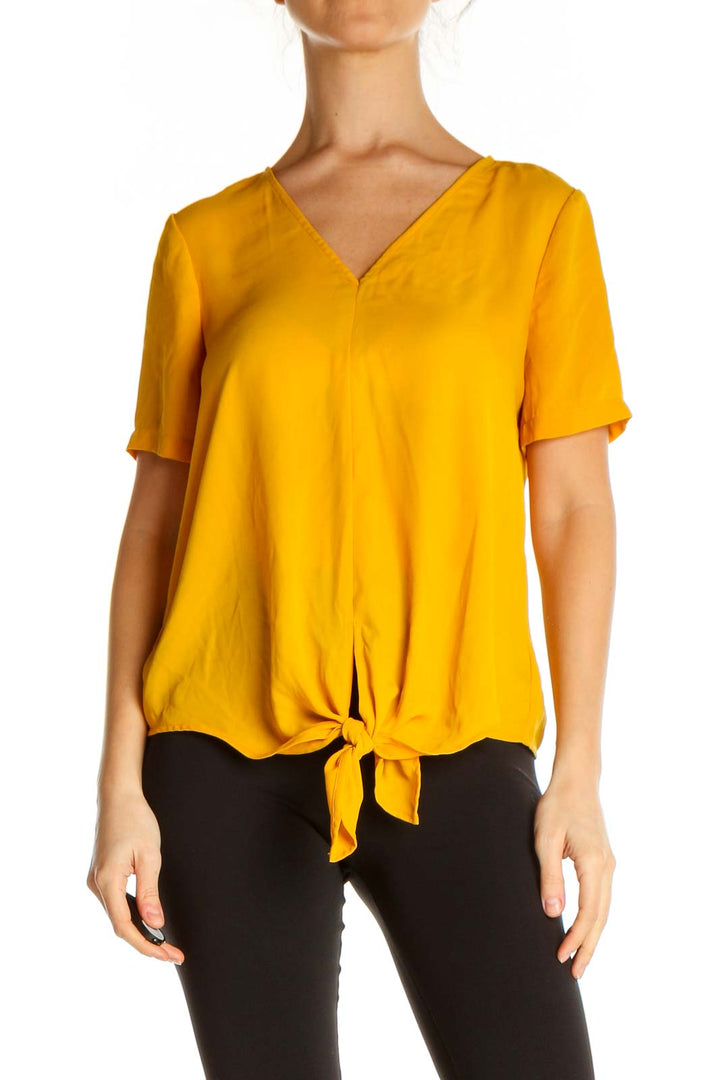 Yellow Solid All Day Wear Blouse