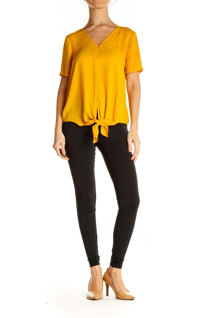 Yellow Solid All Day Wear Blouse