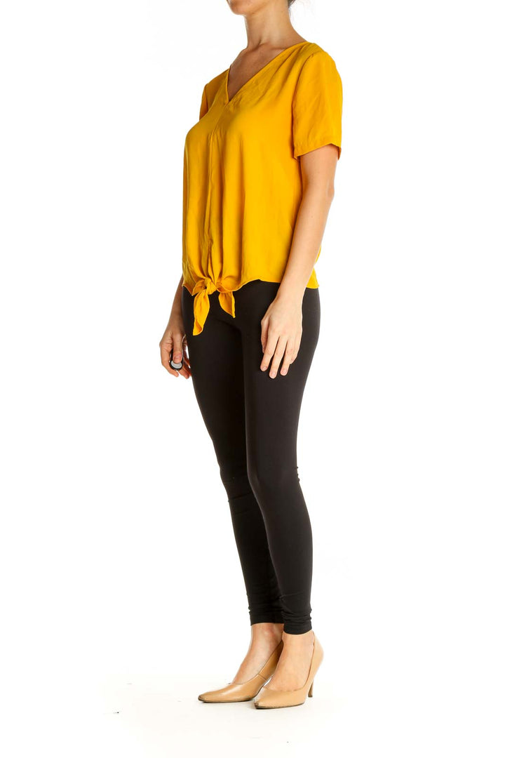 Yellow Solid All Day Wear Blouse