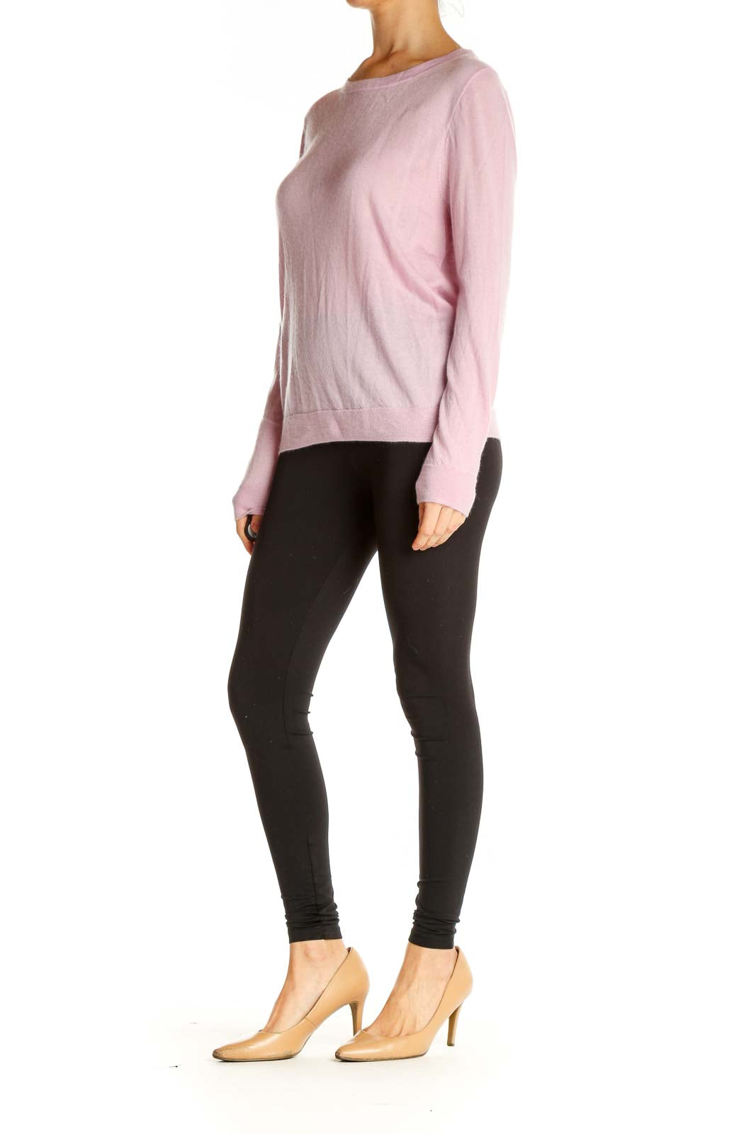 Pink Solid All Day Wear Sweater