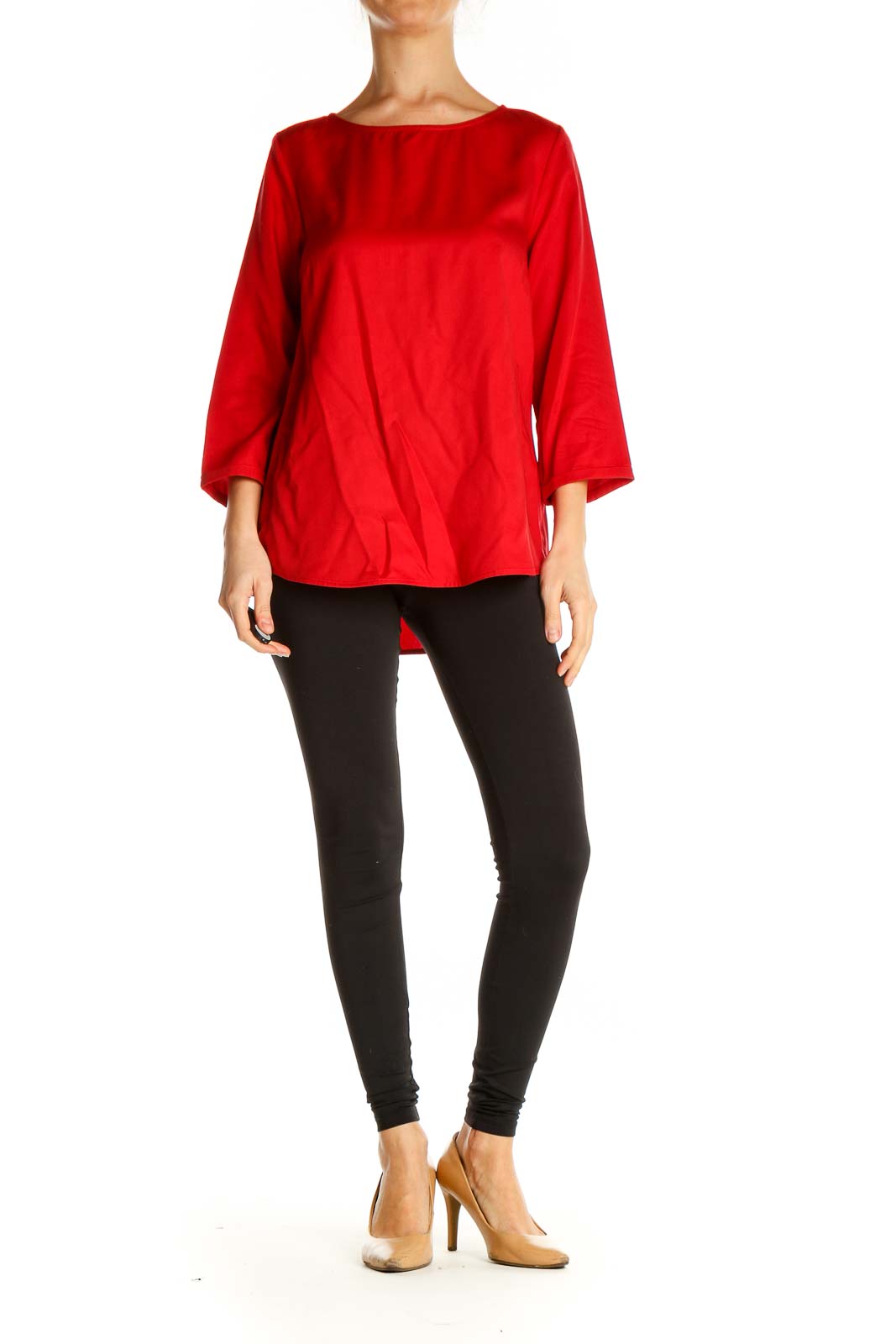 Red Solid All Day Wear Blouse