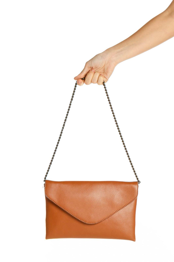 Brown Leather Clutch Bag