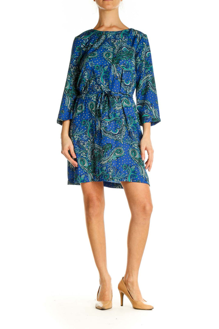 Blue Paisley Day Fit & Flare Dress