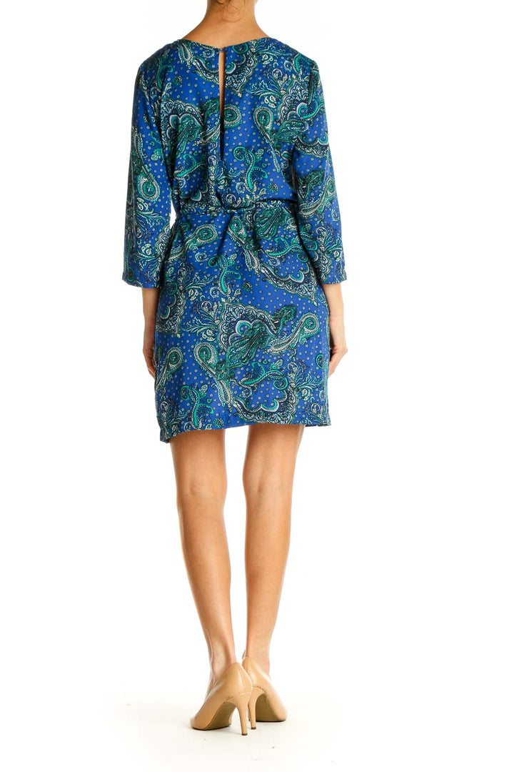 Blue Paisley Day Fit & Flare Dress