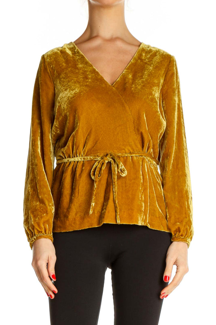 Orange Solid Chic Blouse