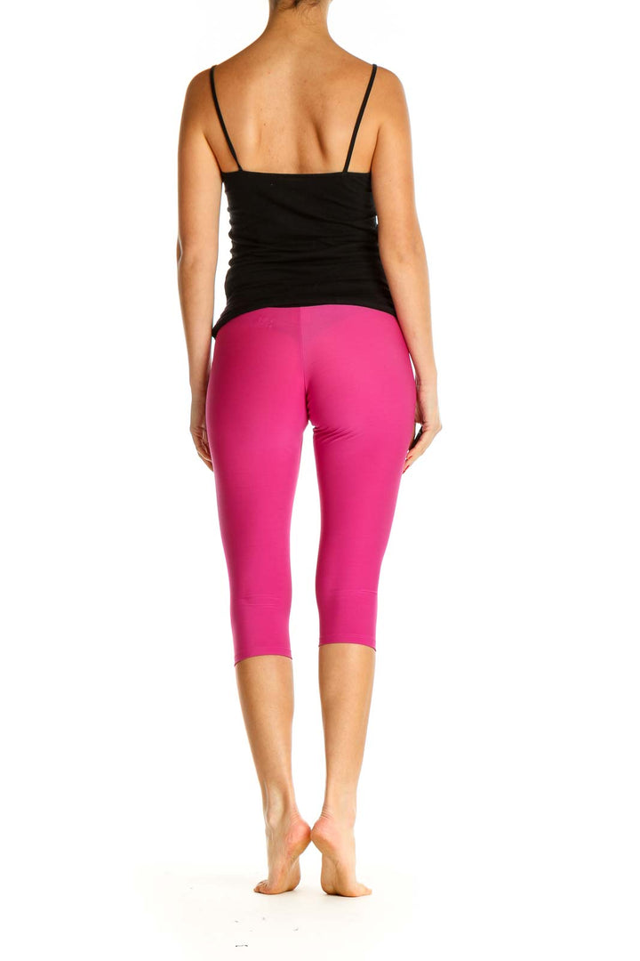 Pink Solid Activewear Leggings