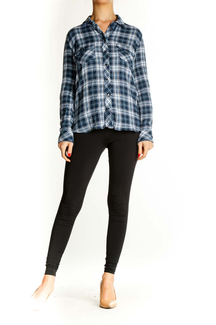 Blue Checkered Casual Shirt