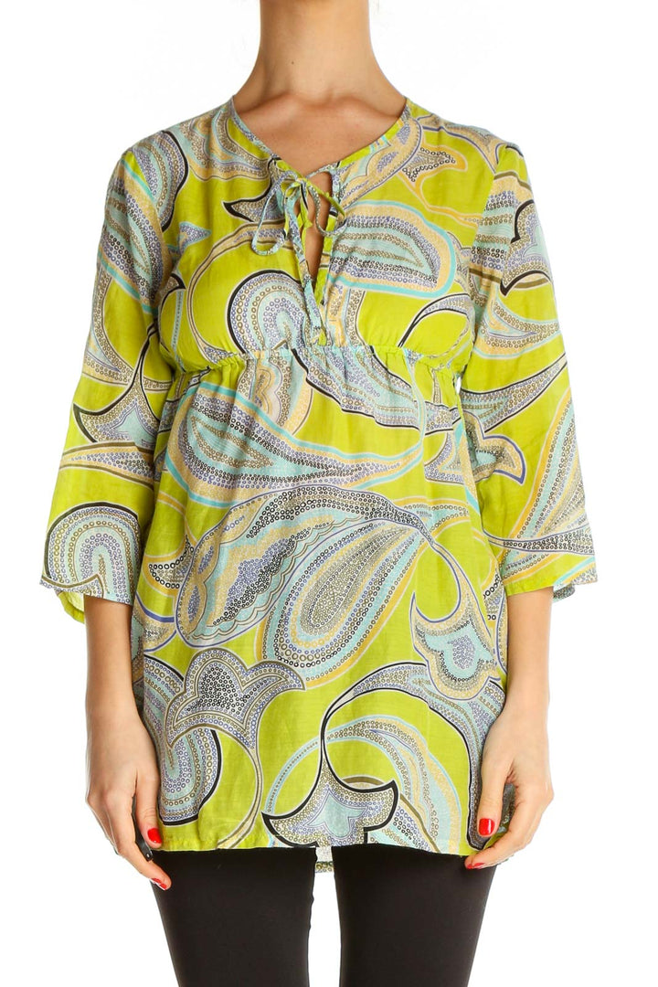 Green Paisley All Day Wear Blouse