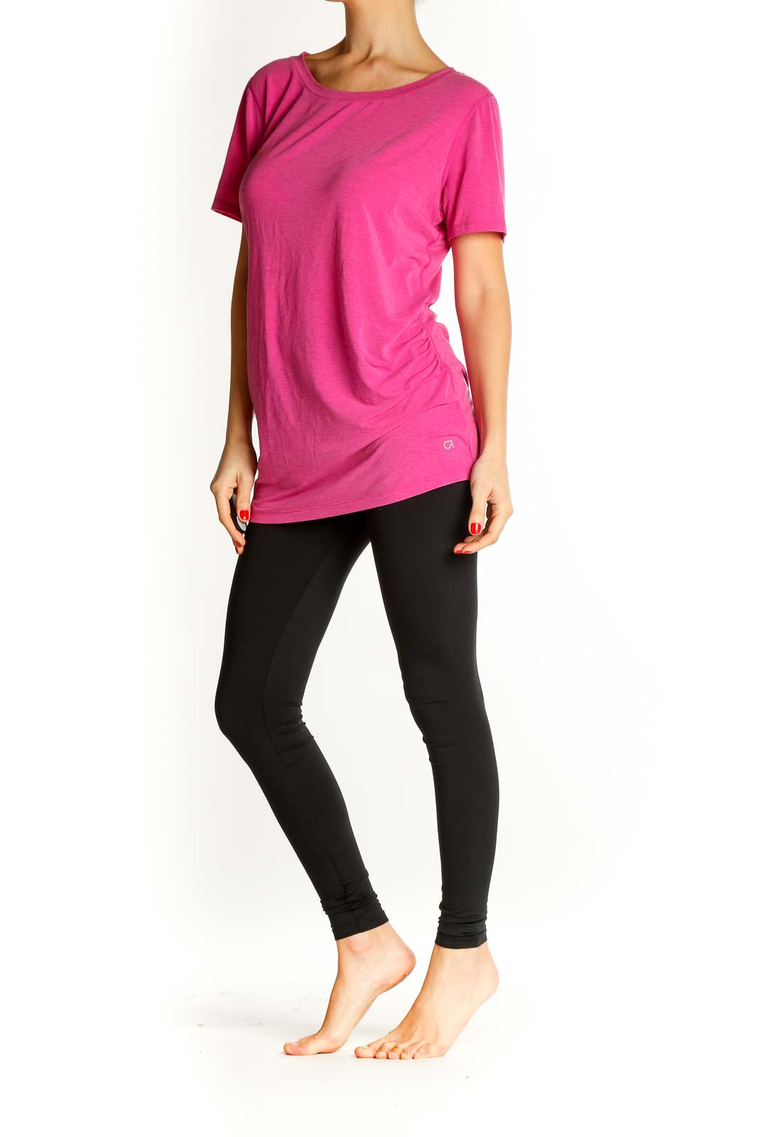 Pink Solid All Day Wear T-Shirt