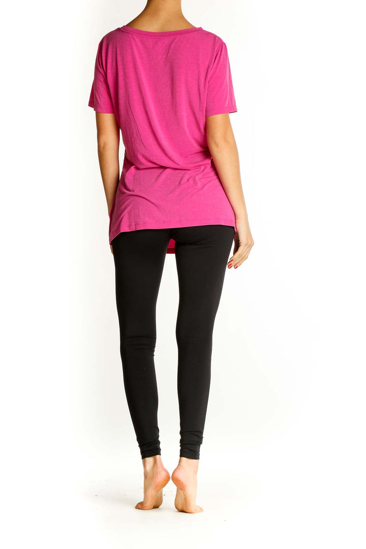 Pink Solid All Day Wear T-Shirt