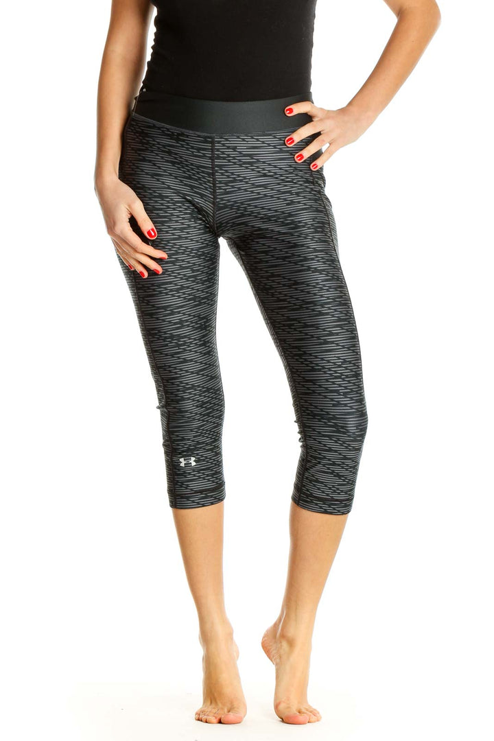 Gray Printed Activewear Leggings