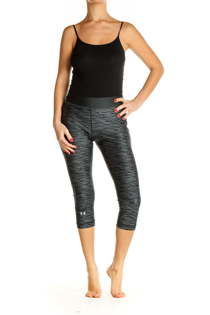 Gray Printed Activewear Leggings