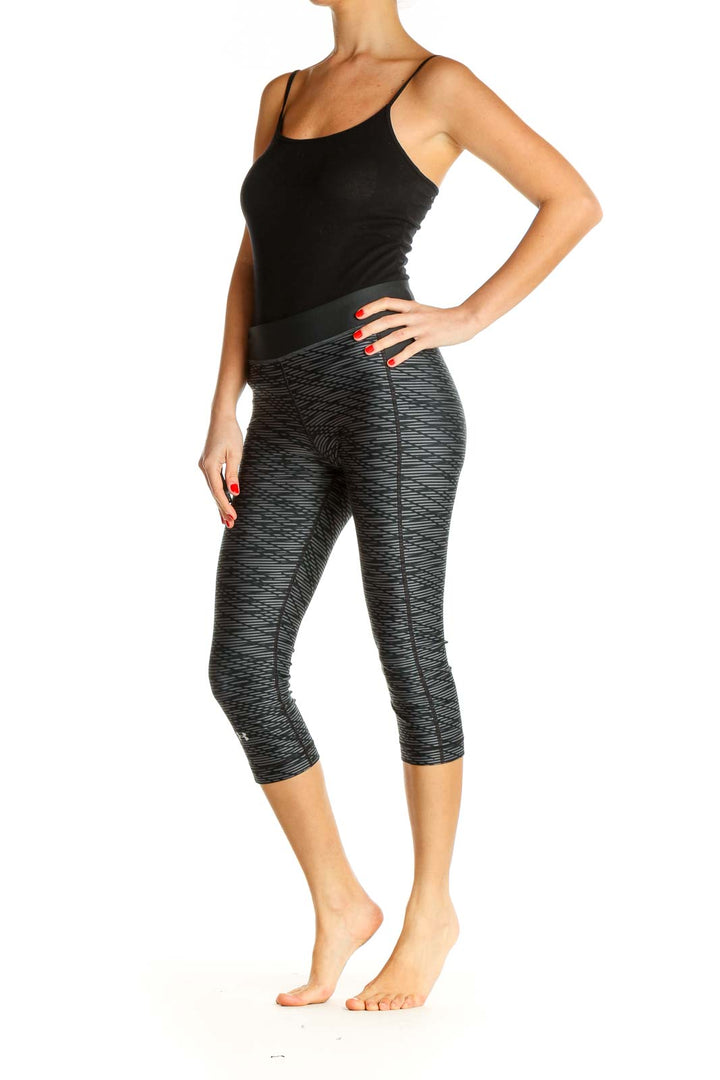 Gray Printed Activewear Leggings