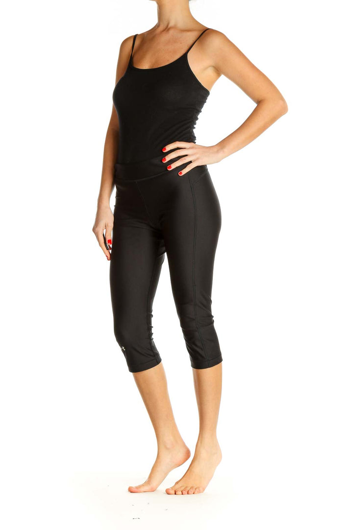 Black Solid Activewear Leggings